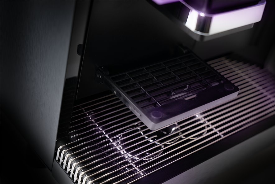 Detailshot van de Capri koffiemachine