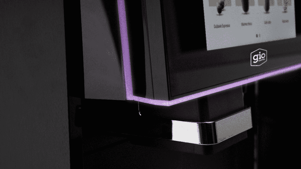 Gio Coffee Alba koffienonenmachine uitloop en display