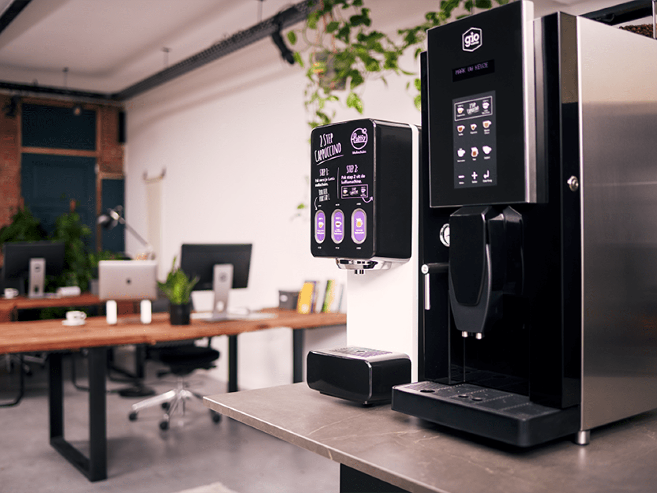 Koffiemachine Lucca Lattiz van Gio Coffee voor zakelijk gebruik