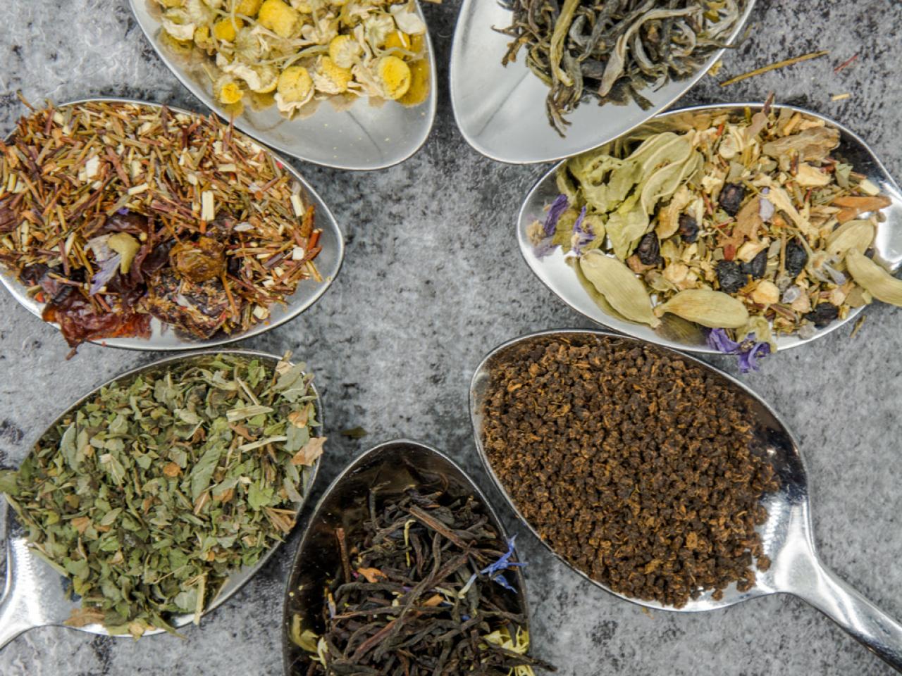 Verschillende soorten theesmaken met Gio Leaves