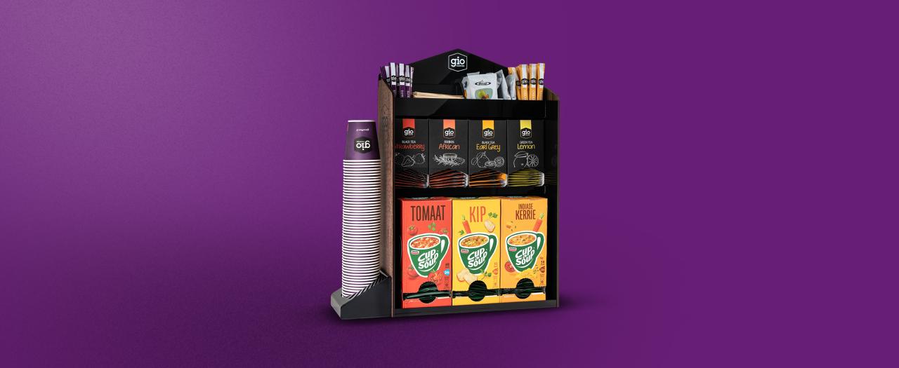 Barista display voor in de koffiehoek