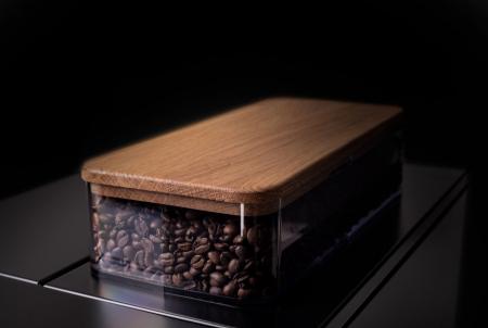 Gio Coffee Lagundo koffiebonenmachine detailshot bonenreservoir