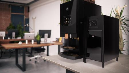 Lagundo Lattia FM koffiebonenmachine op kantoor