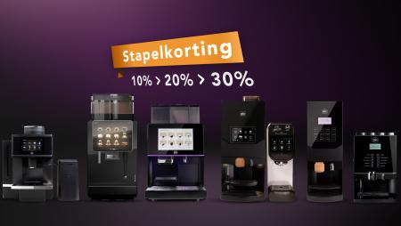 Stapelkorting op zakelijke koffiemachines van Gio Coffee
