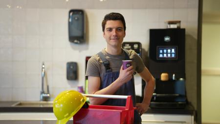 Koffie in de bouw van Gio Coffee