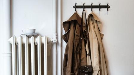 Garderobe met jassen