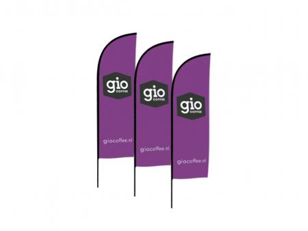 Beachvlag paars van Gio Coffee 