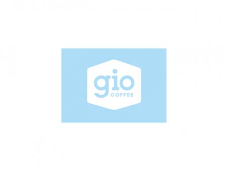 Gio Coffee raamsticker in het wit