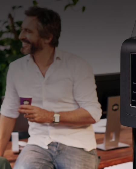 Gio Coffee koffiemachine in een werksetting