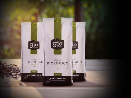 Biologische koffiezakken van Gio Coffee