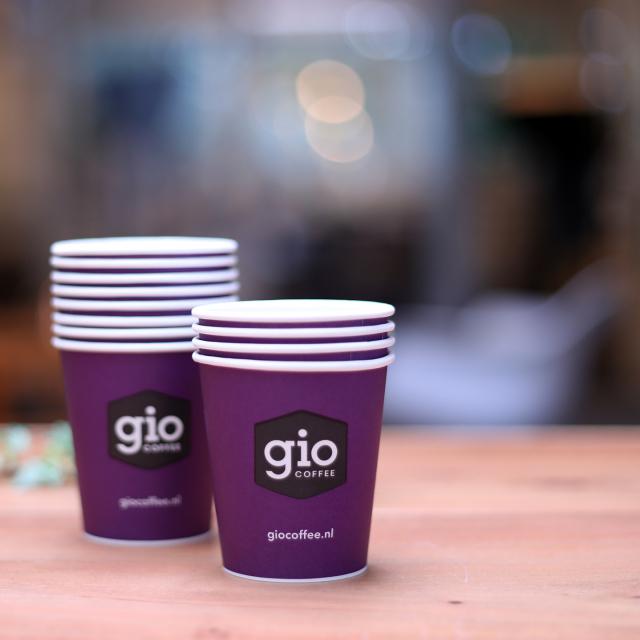 Kartonnen Gio Coffee bekers voor zakelijk gebruik 